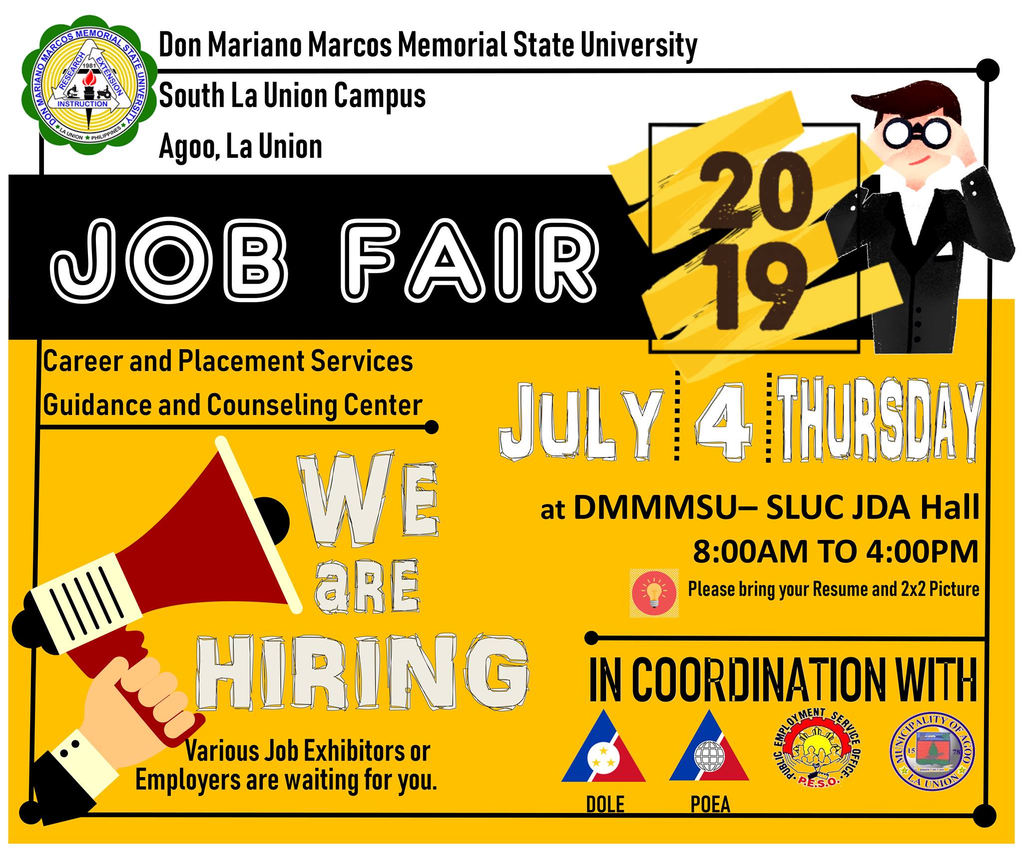 Job Fair 2019 | Don Mariano Marcos Memorial State University