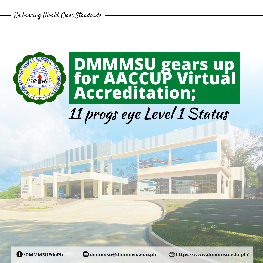 DMMMSU Gears Up For AACCUP Virtual Accreditation; 11 Progs Eye Level 1 ...