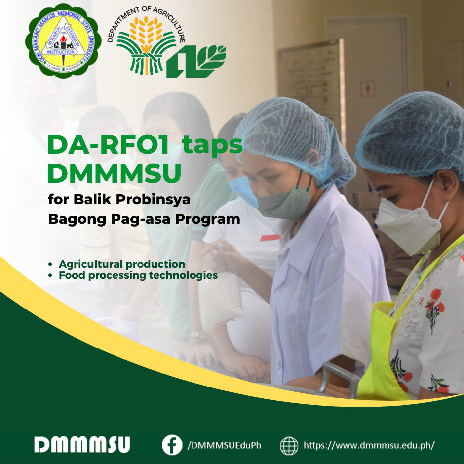 DARFO1 taps DMMMSU for Balik Probinsya Bagong Pagasa Program Don