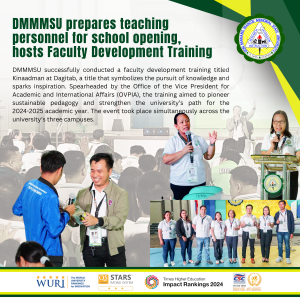 DMMMSU prepares teaching personnel for school opening, hosts Faculty Development Training