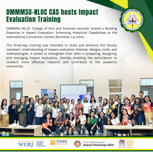 DMMMSU-NLUC CAS hosts Impact Evaluation Training 