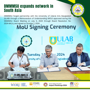 DMMMSU expands network in South Asia