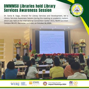 DMMMSU Libraries hold Library Services Awareness Session