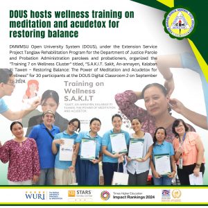 DOUS hosts wellness training on meditation and acudetox for restoring balance