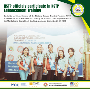 NSTP officials participate in NSTP Enhancement Training