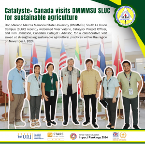 Catalyste+ Canada visits DMMMSU SLUC for sustainable agriculture