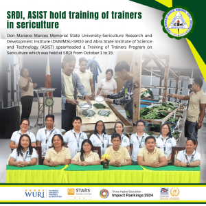 SRDI, ASIST hold training of trainers in sericulture