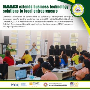 DMMMSU extends business technology solutions to local entrepreneurs