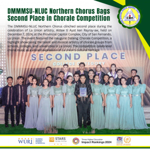 DMMMSU-NLUC Northern Chorus Bags Second Place in Chorale Competition