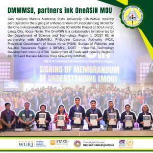 DMMMSU, partners ink OneASIN MOU