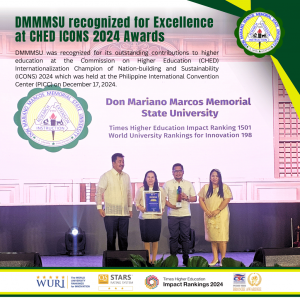 DMMMSU recognized for Excellence at CHED ICONS 2024 Awards