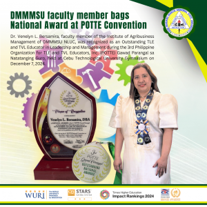 DMMMSU faculty member bags National Award at POTTE Convention