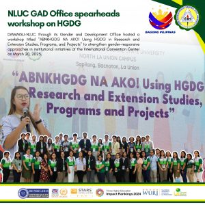 NLUC GAD Office spearheads workshop on HGDG